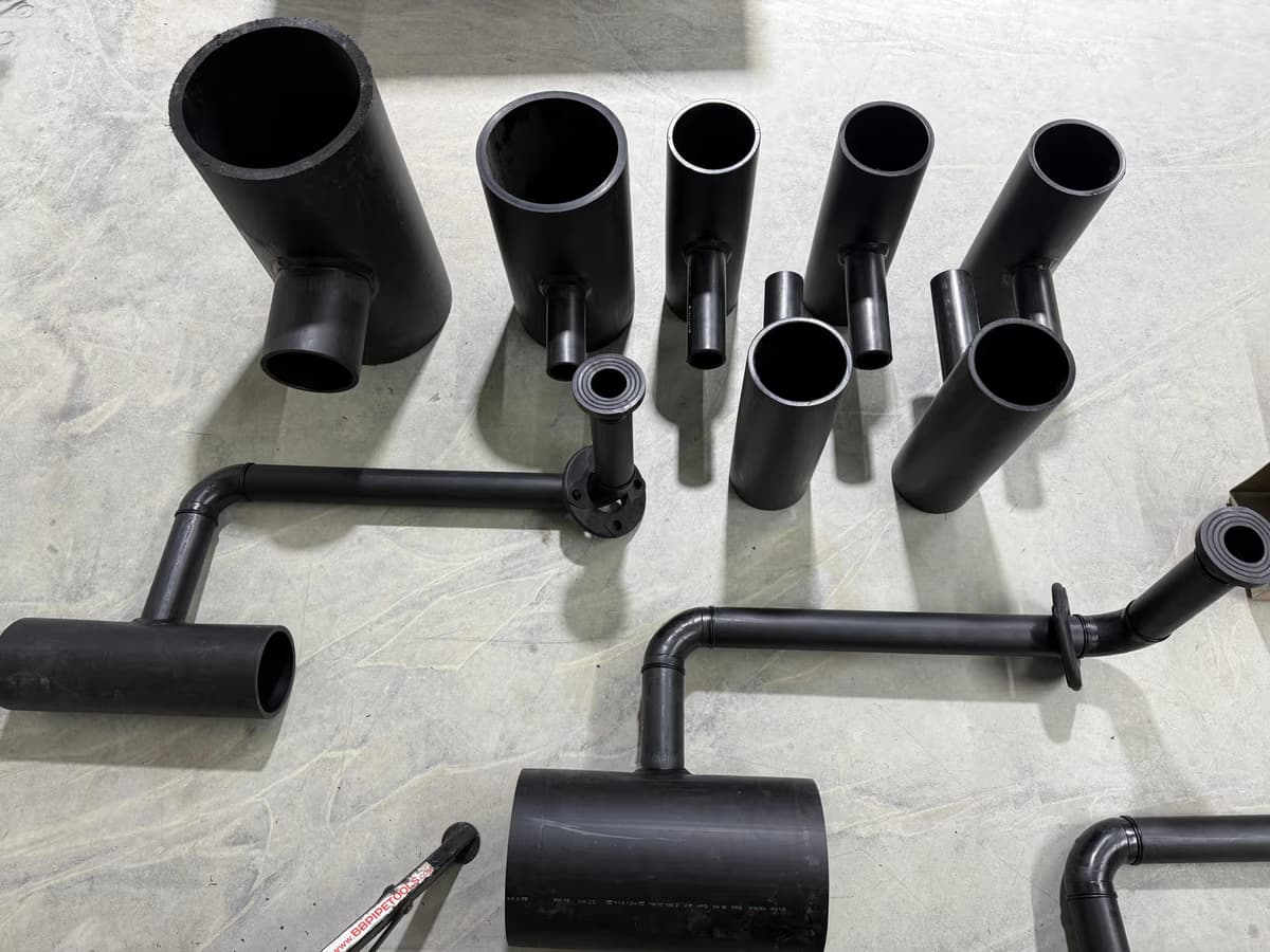 PE 100 Sattel-T-Stücke mit Flanschanschluss